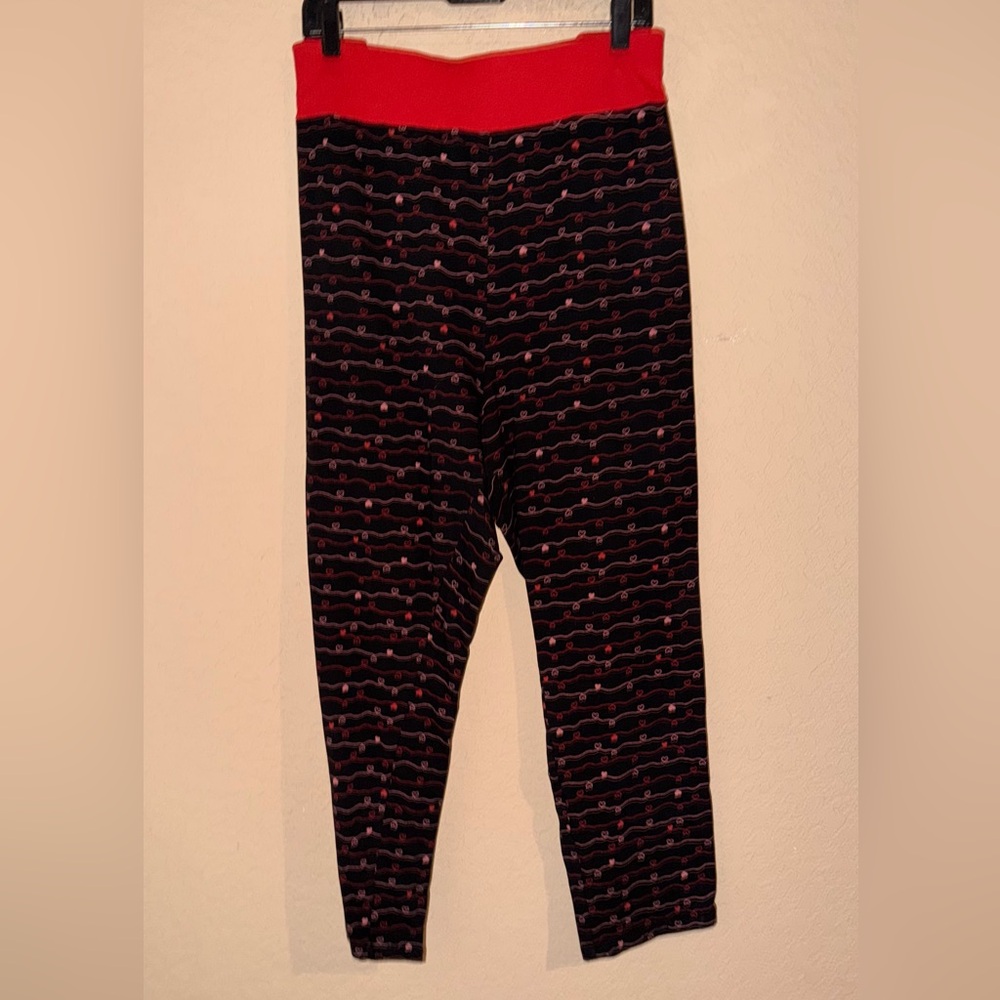 Cacique Lane Bryant - Red and Black Heart Pattern Pajama Pants- Size 26/28